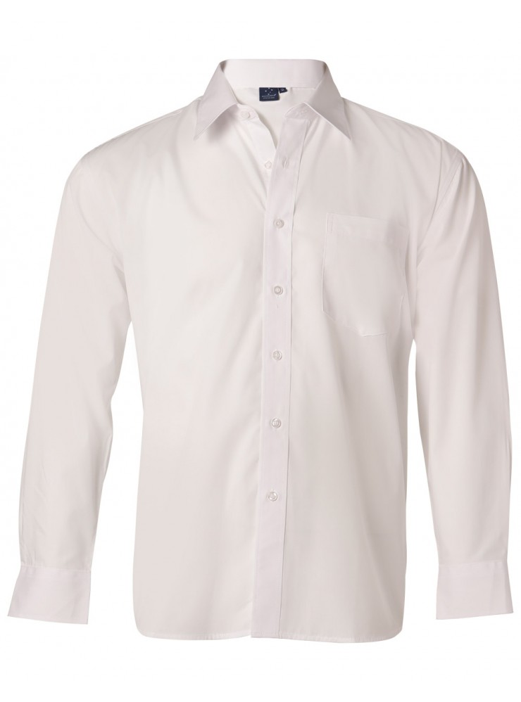 BS01L Men's Poplin Long Sleeve Business Shirt