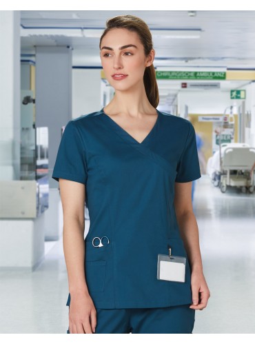 M7640 LADIES SCRUB TOP